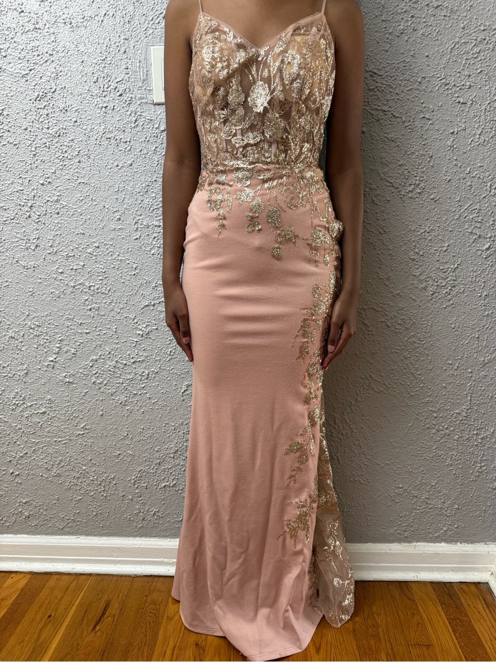 Prom Girl Embellished Blush Pink Prom Dress